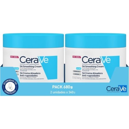 CeraVe SA Duplo Crema Alisadora Antirrugosidades, 340 ml x 2
