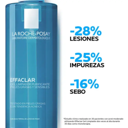 La  Roche Posay Effaclar Gel Limpiador Purificante, 400 ml