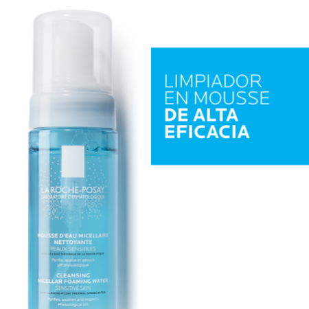 La Roche Posay Espuma de Agua Micelar Desmaquillante y Limpiadora, 150ml