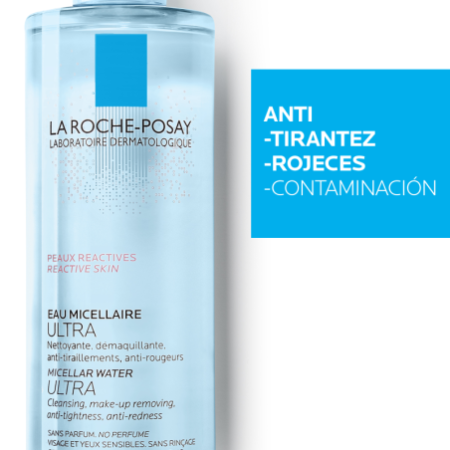 La Roche Posay Agua Micelar ULTRA Piel Reactiva, 400 ml