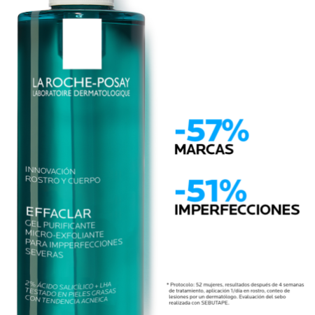 La Roche Posay Effaclar Gel Purificante Micro-exfoliante, 400 ml