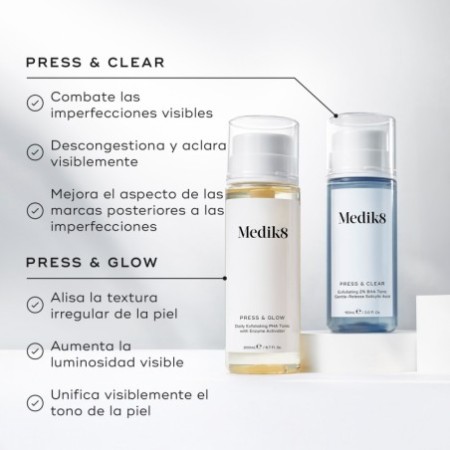 Medik8 Press & Clear Tónico y Exfoliante, 150 ml
