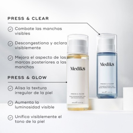 Medik8 Press & Glow Tónico Exfoliante Diario, 200 ml