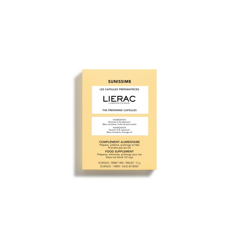 LIERAC SUNISSIME Duo - Cápsulas preparadoras del bronceado, 2x30 Cápsulas