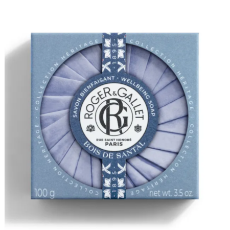 Roger&Gallet Jabón redondo bienestar Bois de Santal, 100 g