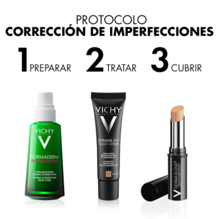 Vichy Dermablend Fondo de Maquillaje Fluido Corrector Alta Cobertura 16h. Tono 35 Sand, 30 ml