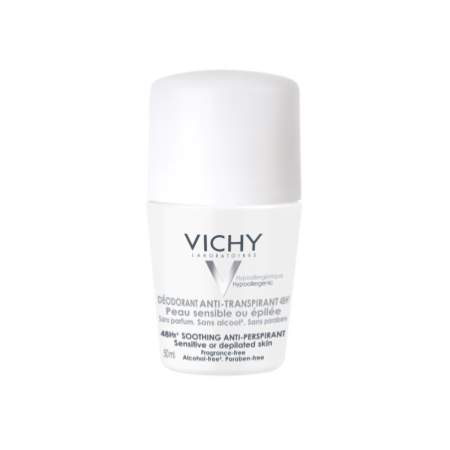 Vichy Desodorante Bola Reguladora Piel Sensible 48H, 50 ml