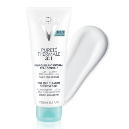 Vichy Pureté Thermale Desmaquillante Integral 3 en 1, 300 ml