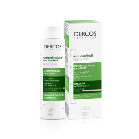 Vichy Dercos Technique Champú Anticaspa Cuero Cabelludo Sensible, 200 ml