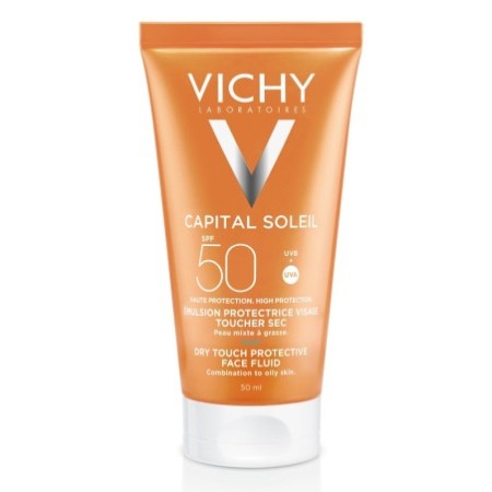 Vichy Capital Soleil Crema Rostro Tacto Seco SPF50, 50 ml