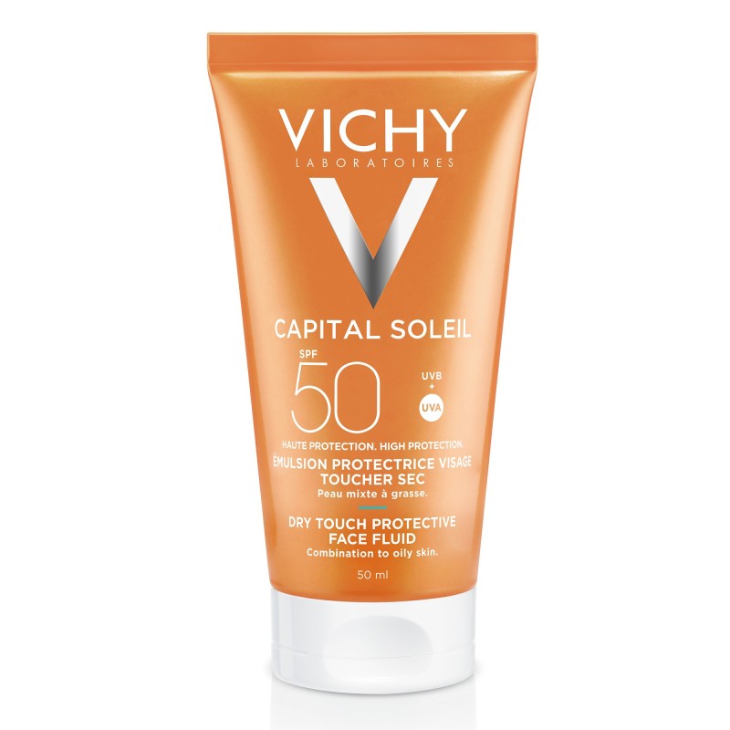 Vichy Capital Soleil Crema Rostro Tacto Seco SPF50, 50 ml