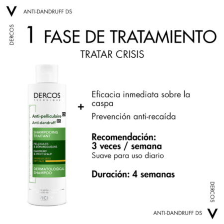 Vichy Dercos Technique Champú Anticaspa Seca, 200 ml