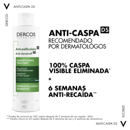 Vichy Dercos Technique Champú Anticaspa Grasa, 400 ml