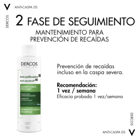 Vichy Dercos Technique Champú Anticaspa Grasa, 400 ml