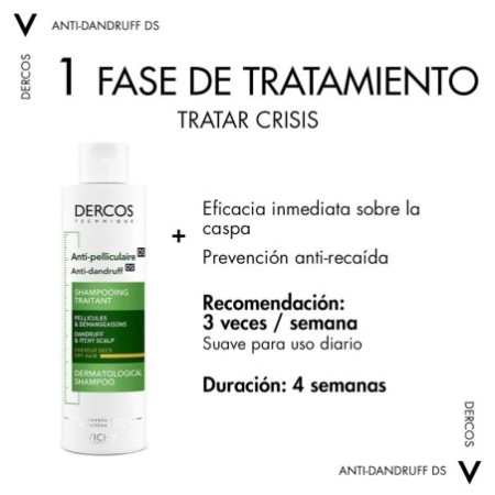 Vichy Dercos Technique Champú Anticaspa Seca, 400 ml