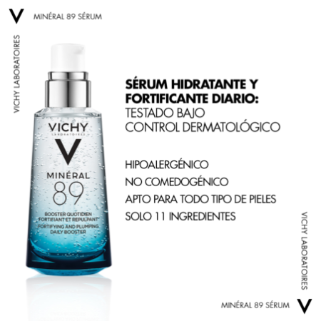 Vichy Minéral 89 Sérum Concentrado Fortificante Con Ácido Hialurónico, 50 ml