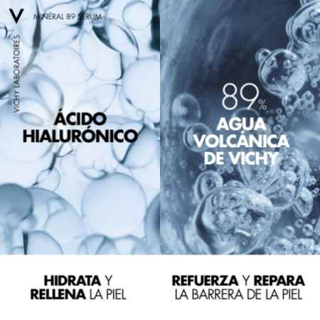 Vichy Minéral 89 Sérum Concentrado Fortificante Con Ácido Hialurónico, 50 ml