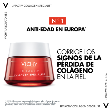 Vichy Liftactiv Specialist Crema Día Collagen Specialist Antiarrugas Péptidos Antiedad, 50 ml