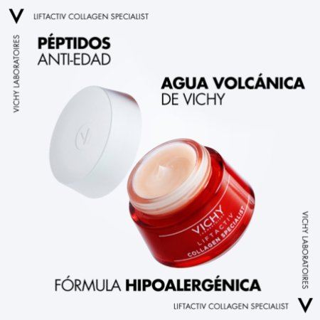Vichy Liftactiv Specialist Crema Día Collagen Specialist Antiarrugas Péptidos Antiedad, 50 ml