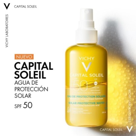 Vichy Capital Soleil Agua Solar Protectora Hidratante SPF50, 200 ml