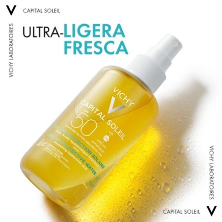 Vichy Capital Soleil Agua Solar Protectora Hidratante SPF50, 200 ml