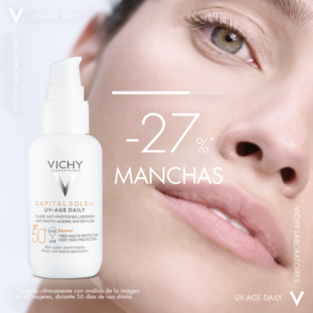 Vichy Capital Soleil UV-AGE Water Fluid Antifotoenvejecimiento UVB SPF50+ UVA, 40 ml