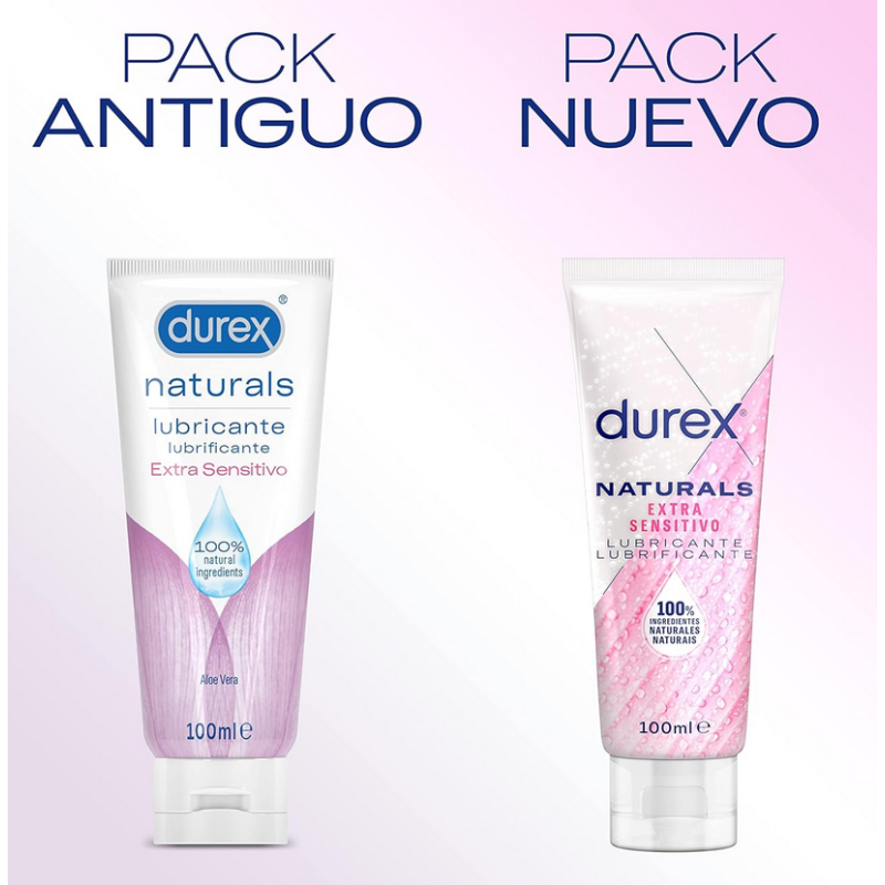 Durex Lubricante Naturals Extra Sensitivo, 100 ml