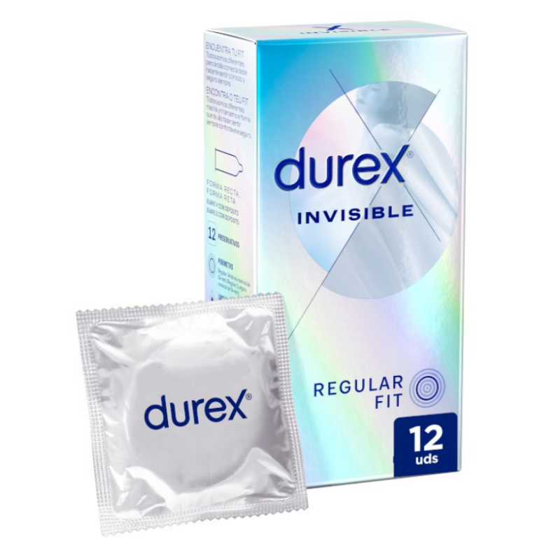 Durex Preservativos Invisible Ultra Fino, 12 condones