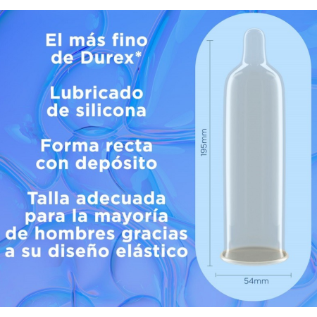 Durex Preservativos Invisible Ultra Fino, 12 condones