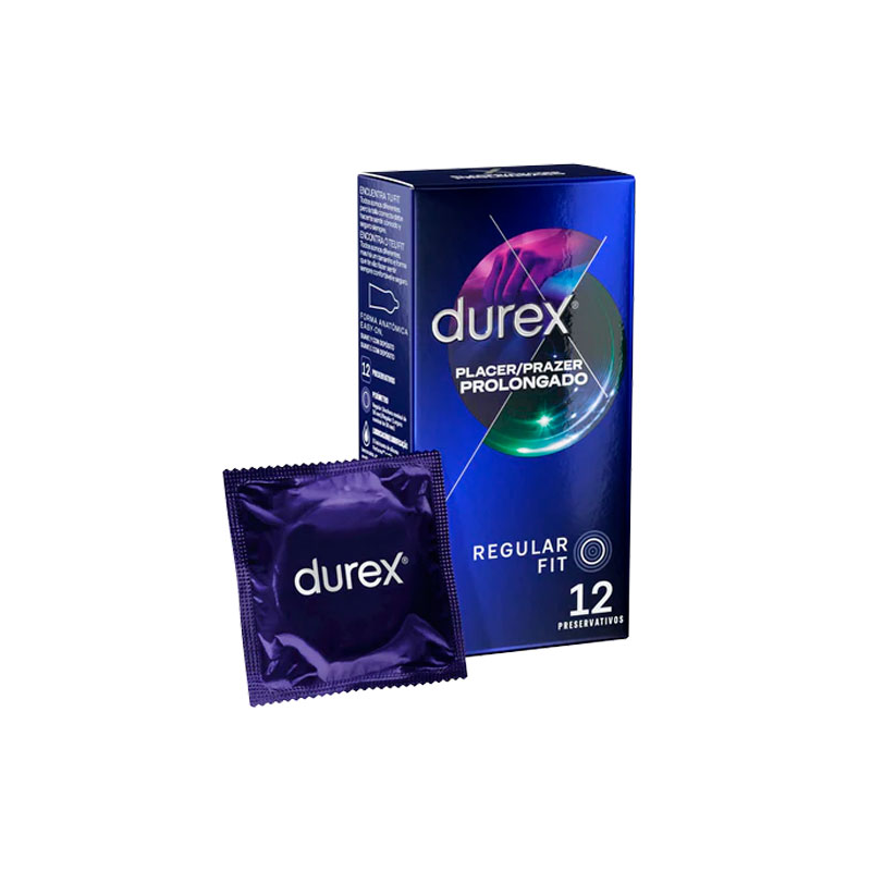 Durex Preservativos Placer Prolongado, 12 condones