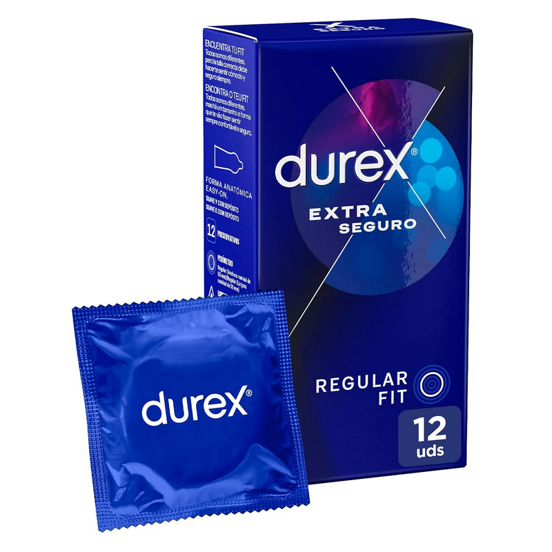 Durex Preservativos Extra Seguro, 12 condones