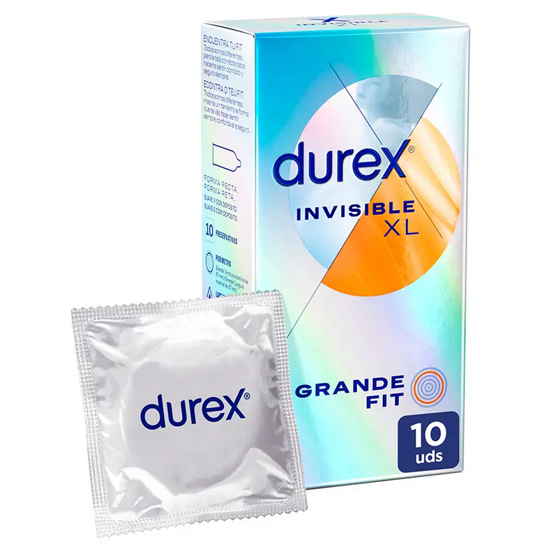 Durex Preservativos Invisible XL, 10 condones