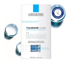La Roche Posay TOLERIANE Desmaquillante de Ojos, 30 monodosis