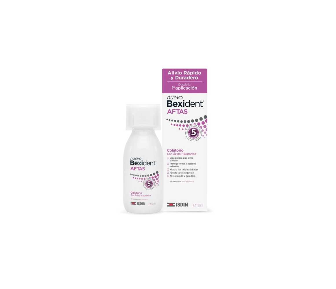 ISDIN BEXIDENT Aftas Colutorio Bucal Protector, 120 ml