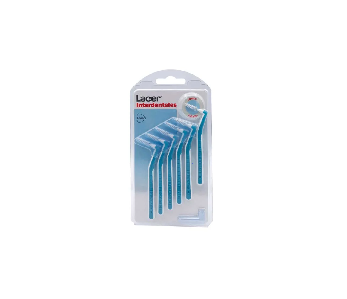 Lacer Cepillo Interdental Angular Cónico (0.8mm), 6 unidades Lacer Cepillo Interdental Angular Cónico (0.8mm), 6 unidades
