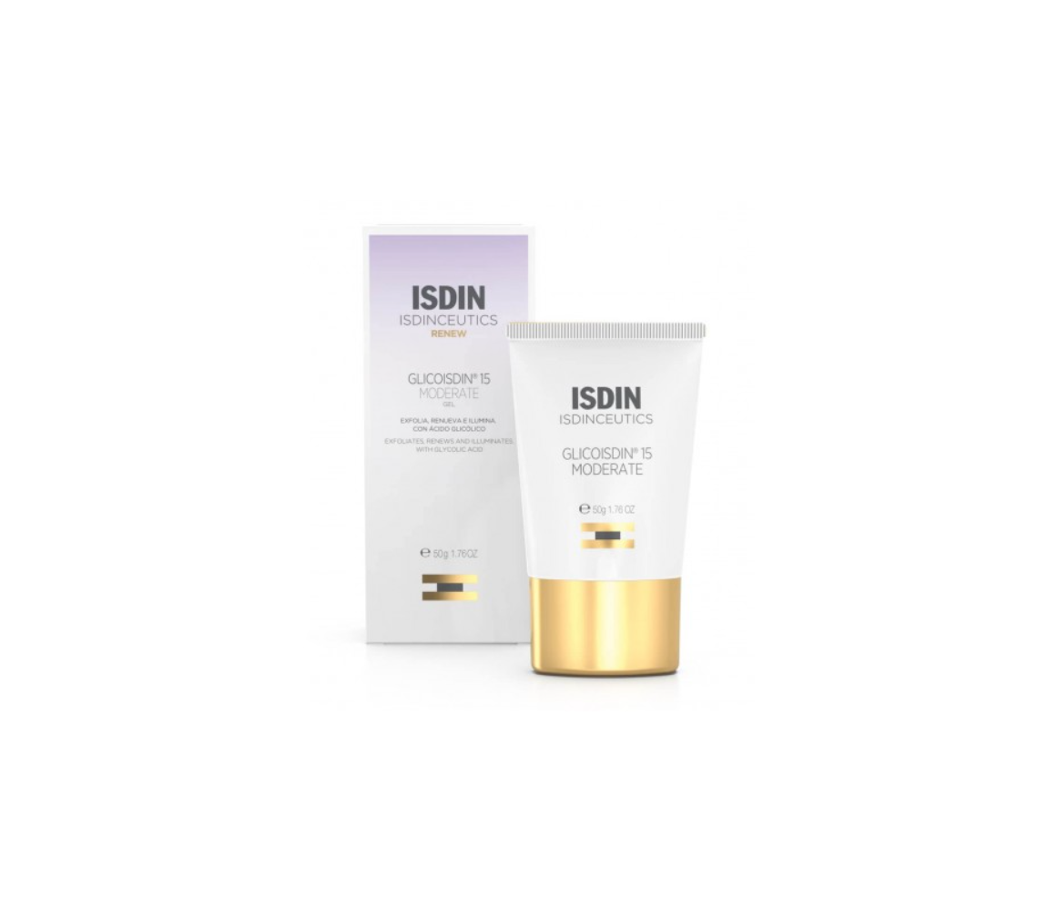 ISDIN GLICOISDIN 15 Moderate Crema Antiedad con Ácido Glicólico, 50 g