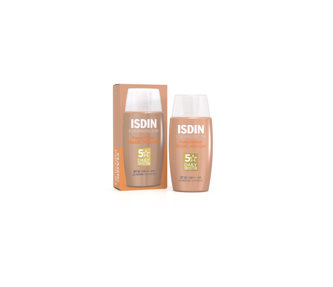 ISDIN Fotoprotector Fusion Water MAGIC SPF50 Color Medium, 50 ml