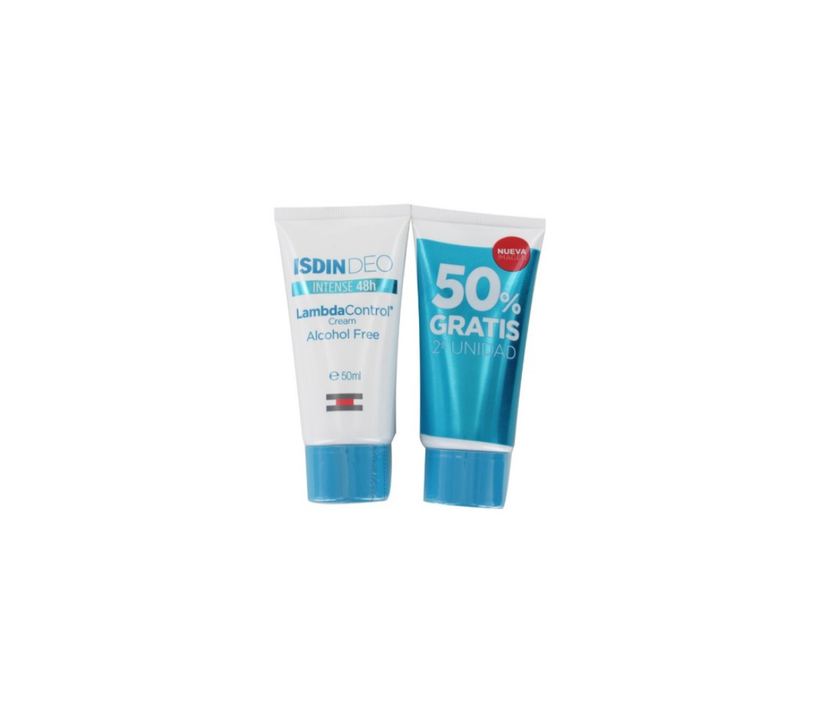 ISDIN LAMBDA Crema Desodorante Duplo, 50 ml x 2