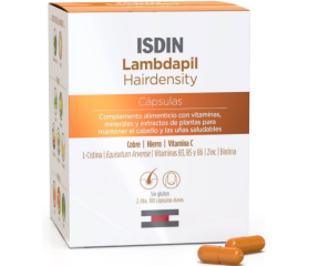 ISDIN LAMBDAPIL Hairdensity Complemento alimenticio, 180 cápsulas