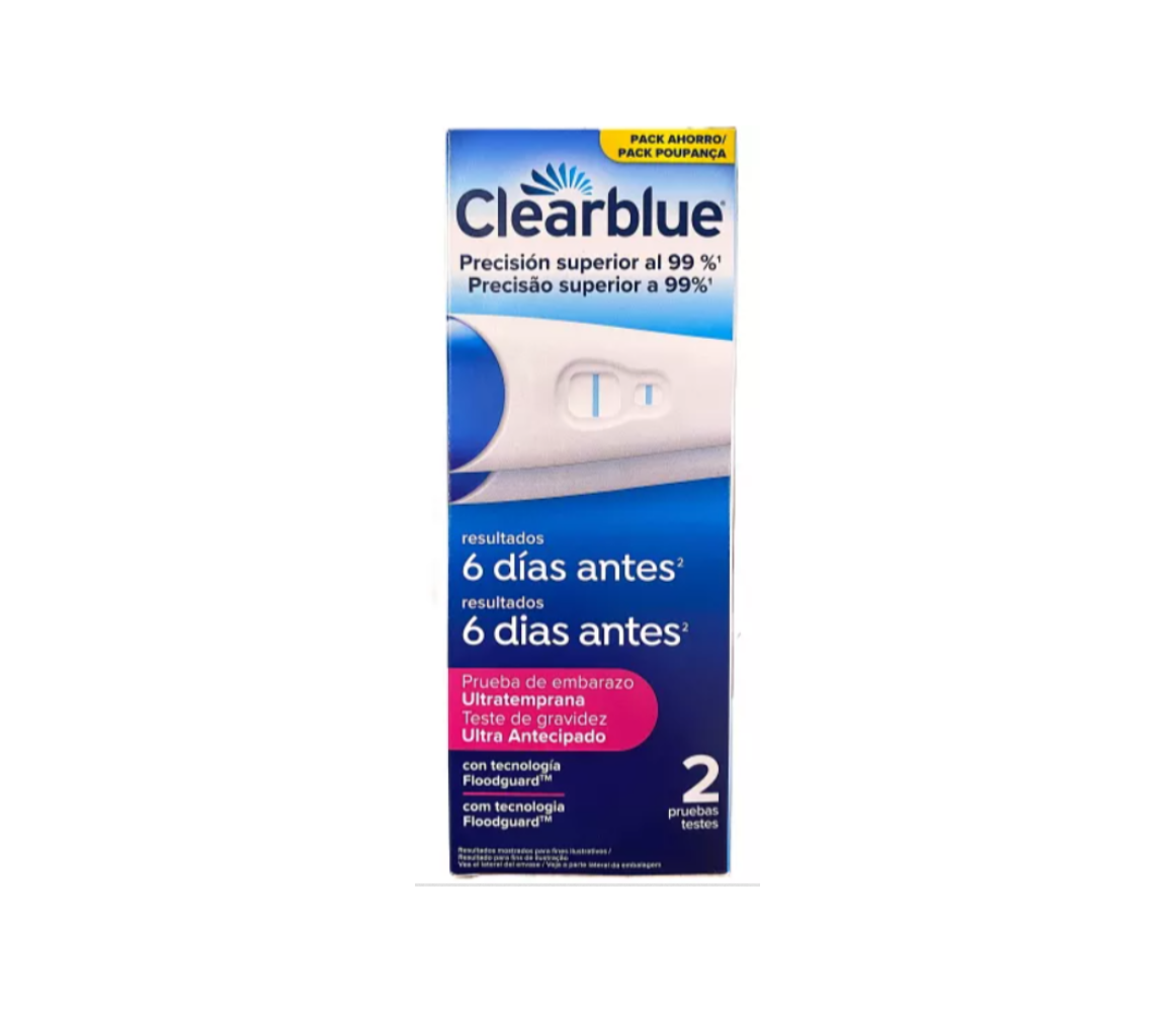 Clearblue Pack 2 Pruebas de Embarazo Ultratemprano Analógico
