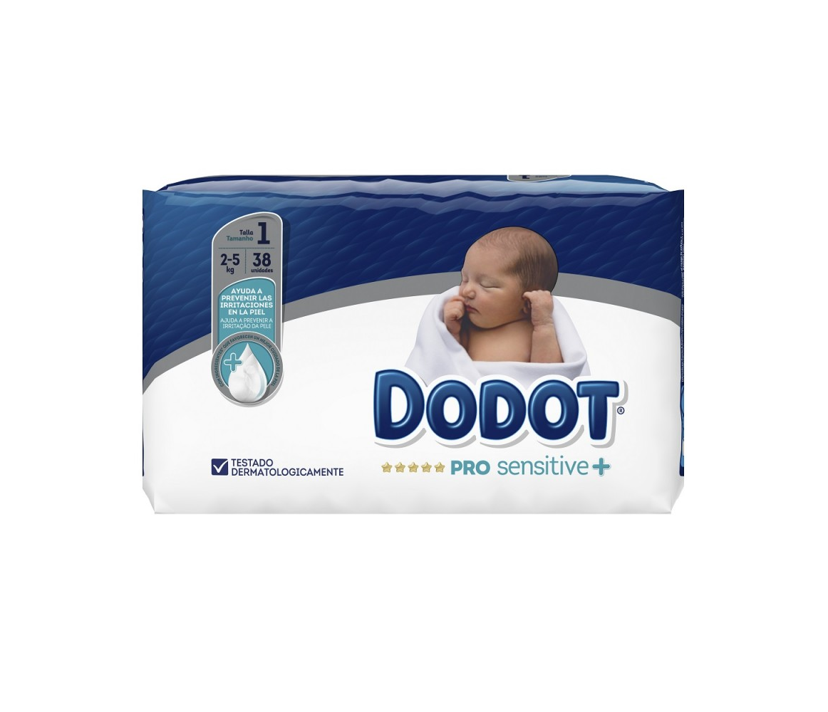 Dodot Sensitive Pañales Talla 1 38 Pañales 2-5kg