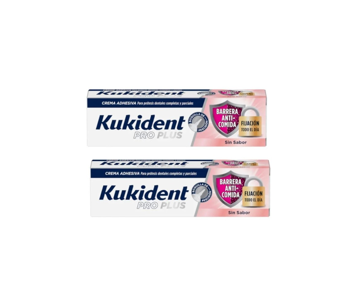 KUKIDENT PRO PLUS BARRERA ANTICOMIDA 2 ENVASES 40 G SIN SABOR