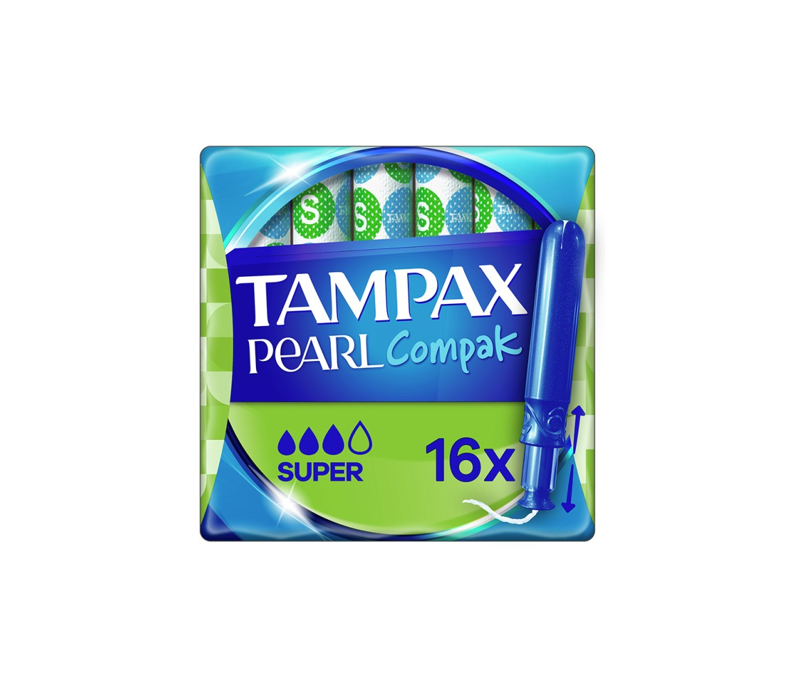 TAMPAX PEARL COMPAK SUPER 16 unidades