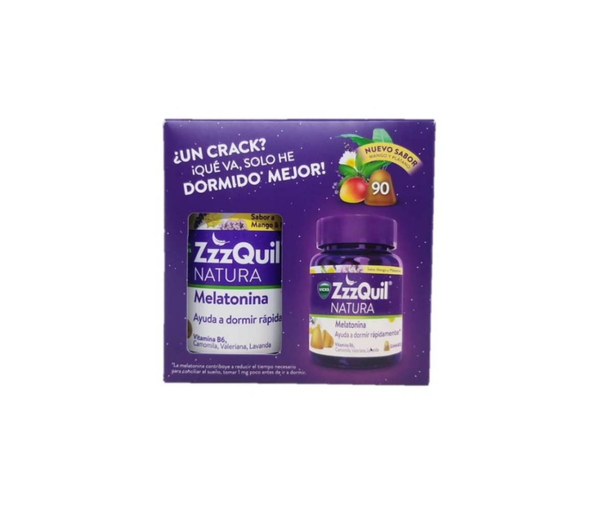 ZzzQuil Natura Mango y Plátano 90 gominolas