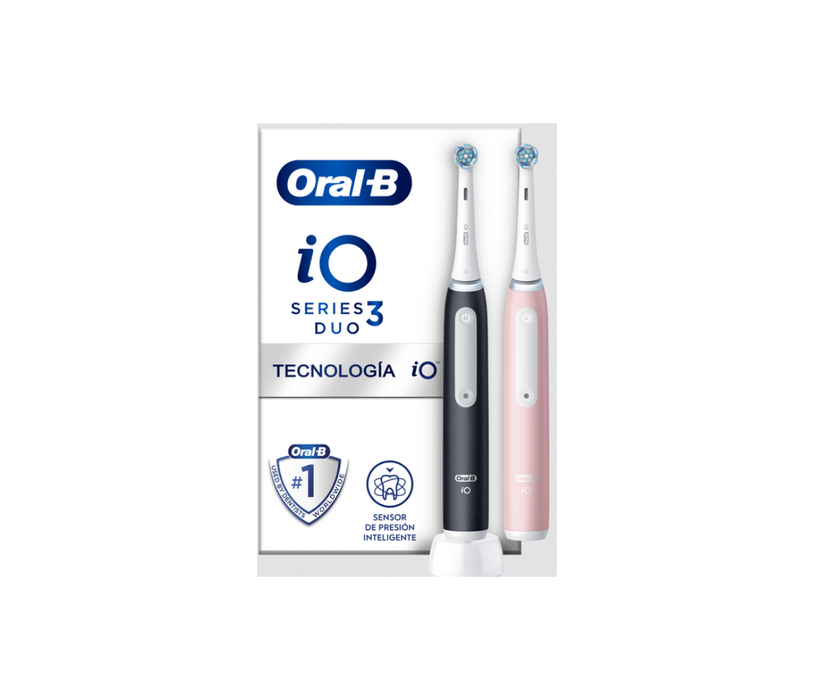 Oral-B Cepillo Dental Eléctrico IO3 Duo 2 Unidades Color Negro y Azul