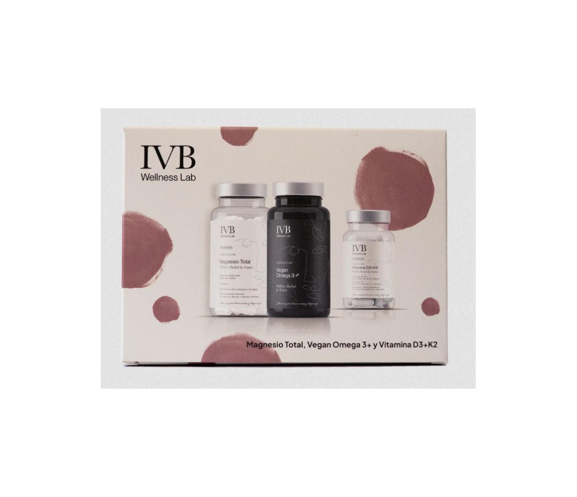 IVB Pack Esenciales Magnesio total + Vegan Omega 3 + Vitamina D3+K2