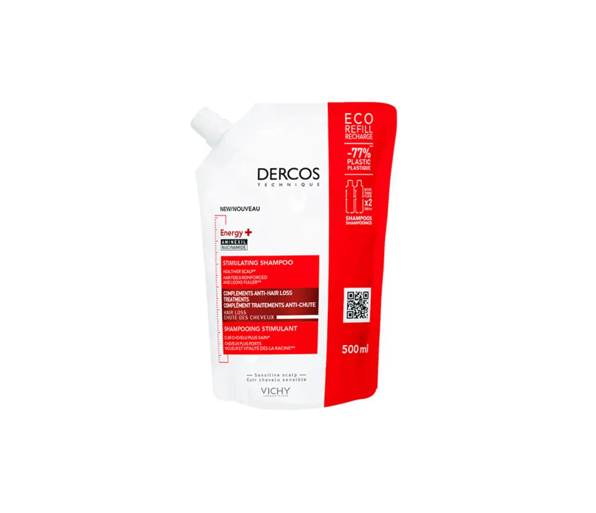 VICHY DERCOS CHAMPU ESTIMULANTE 1 ENVASE 500 ML ECOPAC