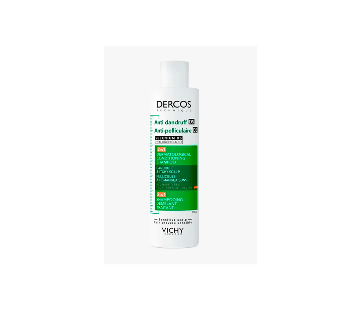 VICHY DERCOS CHAMPU ANTICASPA 2 EN 1 1 ENVASE 200 ML