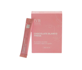 IVB Chocolate blanco y fresa, 10 sticks