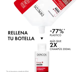 DERCOS CHAMPU ENERGY 400 ML + REFILL